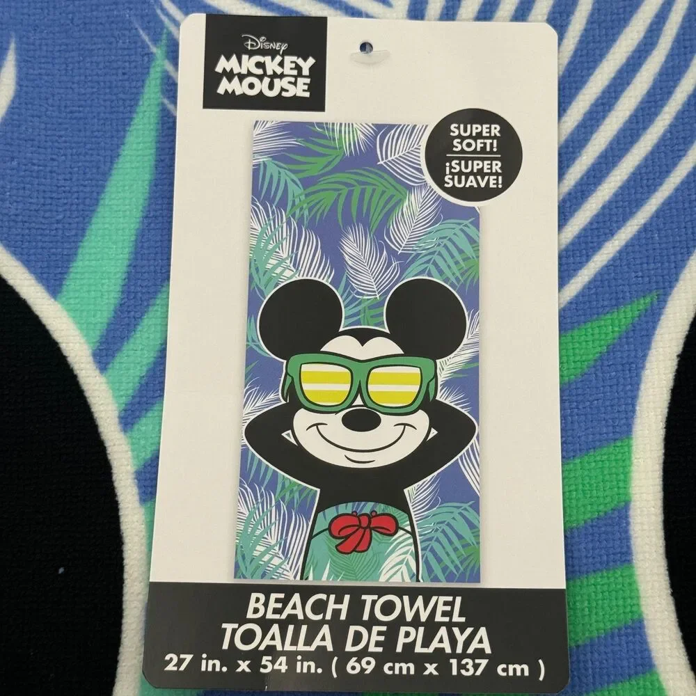 Mickey Mouse Beach Towel Bath Pool  27 X 54 Disney NWT